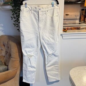 Madewell Perfect Vintage Crop White Jeans